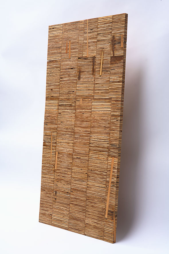 the plywood tree milled back to a sheet of plywood